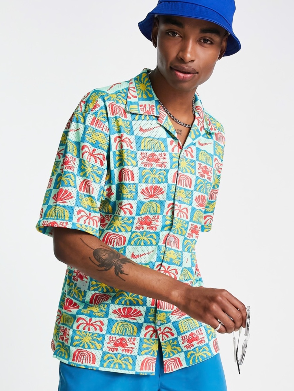 Nike Men’s Jersey Camp Shirt Button Down